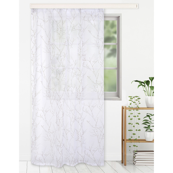 Штора тюлевая "Этель" 135х270 см Свежесть тёмно-коричневый,100% п/э