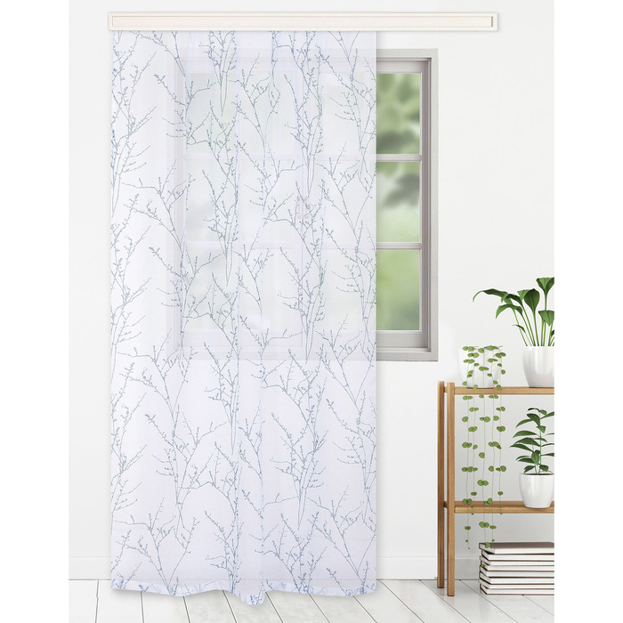 Штора тюлевая "Этель" 135х270 см Свежесть синий,100% п/э