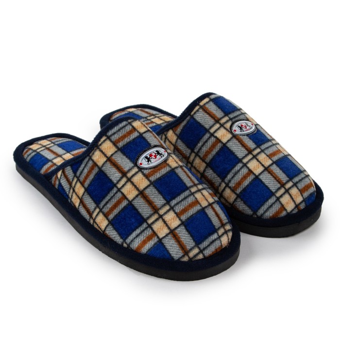 Тапочки мужские А-160-03 Клет, цвет синий, размер 43/44