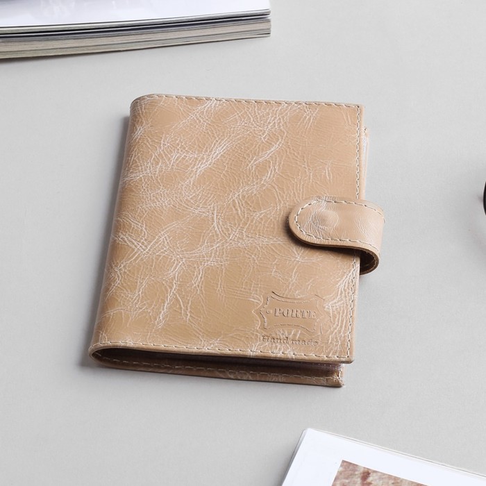 Обложка для автодокументов, 5 карманов для карт, пулап, пломбир