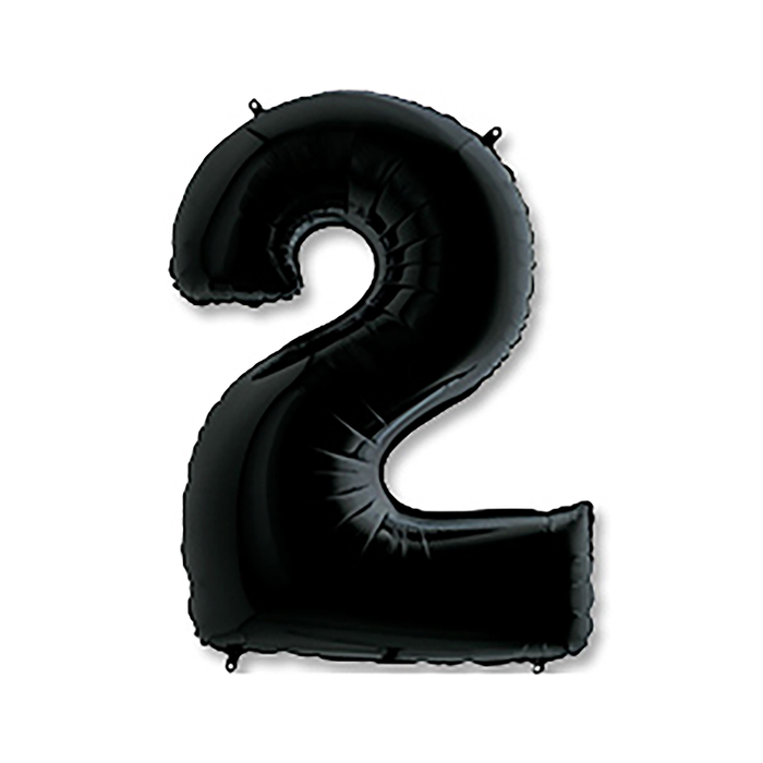 Шар фольгированный ЦИФРА 2 40” Black