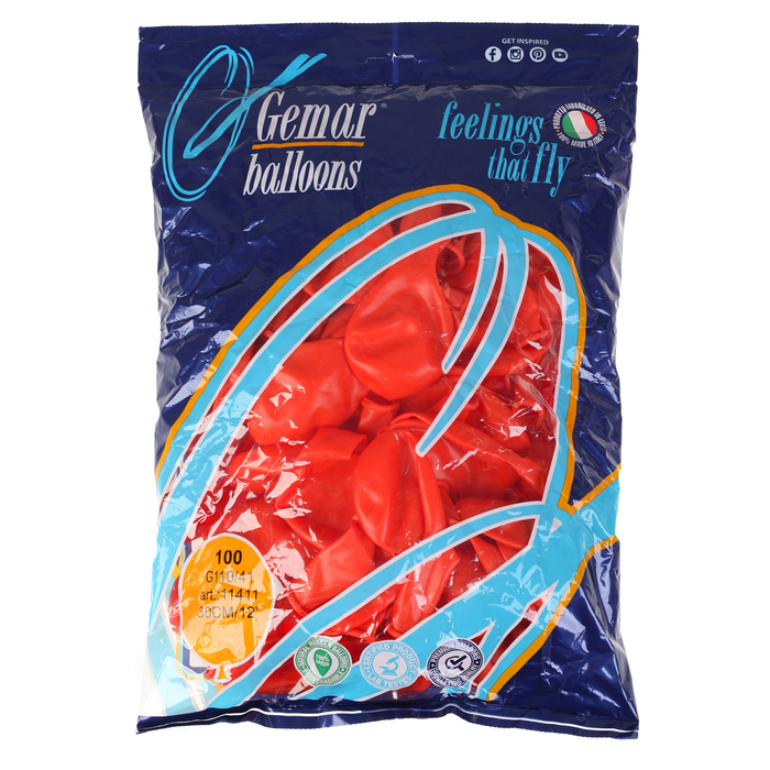 Шар латексный 12"/22 Кристалл Orange 100 шт. G