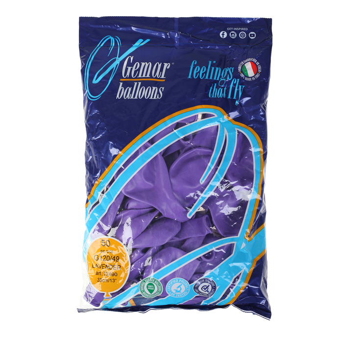 Шар латексный 14"/49 Пастель Lavender 50шт. G