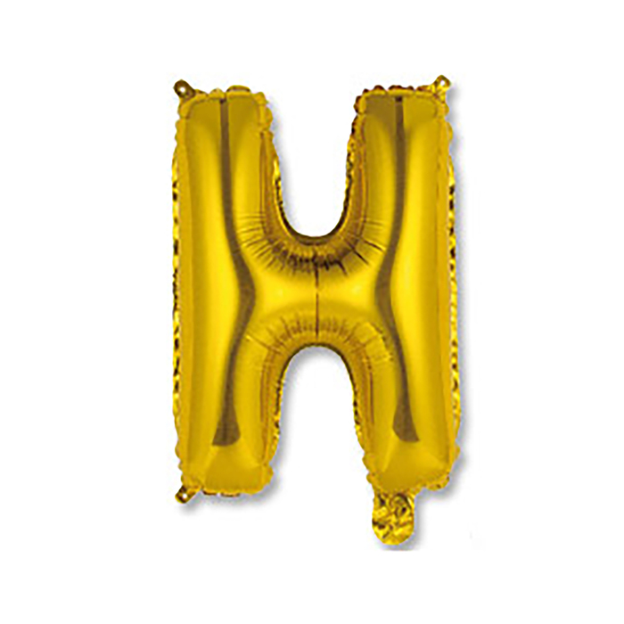 Шар фольгированный БУКВА Н 14” Gold