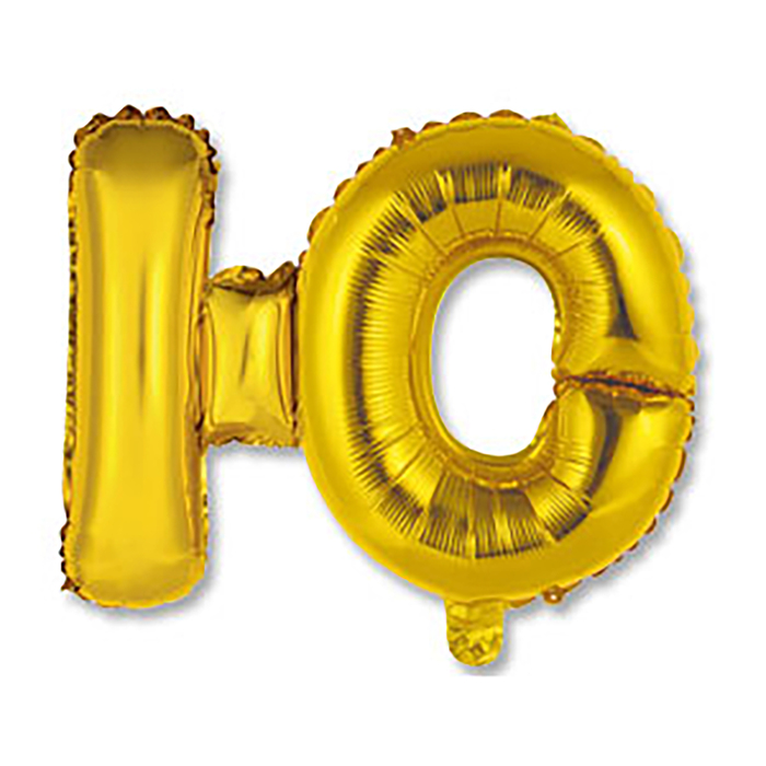 Шар фольгированный БУКВА Ю 14” Gold