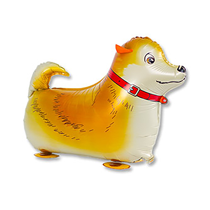 Шар фольгированный Ходячий "Собака рыжая" 17"