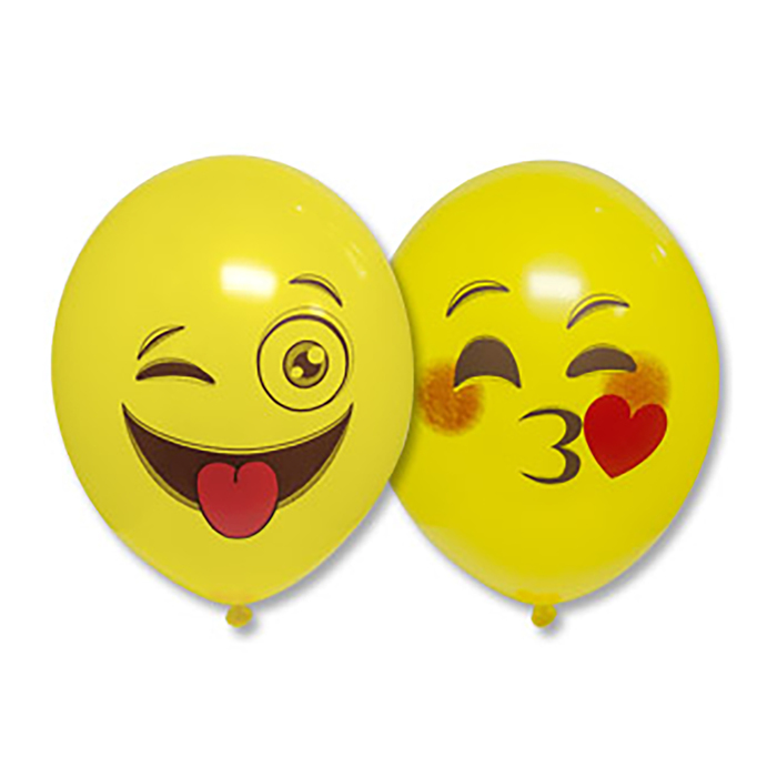 Шар латексный 14" "Эмоции - смайлик", набор 50 шт., цвет жёлтый