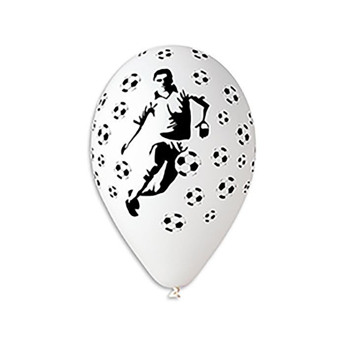 Шар латексный 12" "Футболист и мячи", пастель, шёлк, набор 50 шт., цвета МИКС