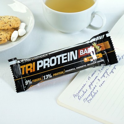 Батончик Ironman TRI Protein Bar, ваниль/тёмная глазурь, 50 г