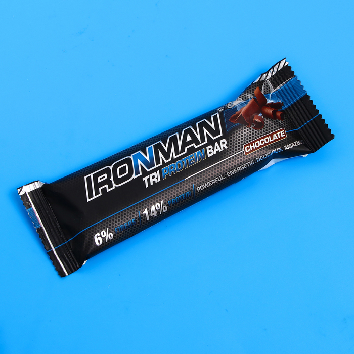 фото Батончик ironman tri protein bar, шоколад, тёмная глазурь, 50 г
