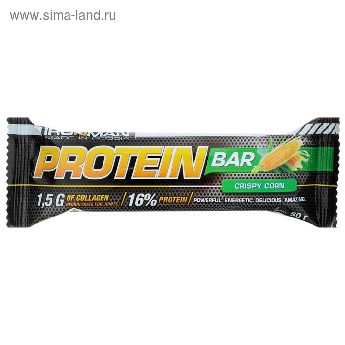 батончик ironman protein bar с коллагеном 50г кокос темная глазурь арт тнт Россия IRONMAN Батончик Protein Bar с коллагеном, 50 г (Кукуруза / белая глазурь)
