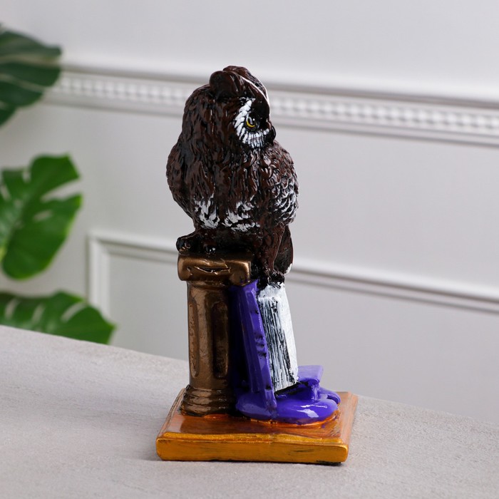 Сувенир "Сова на колонне", рисованная, микс