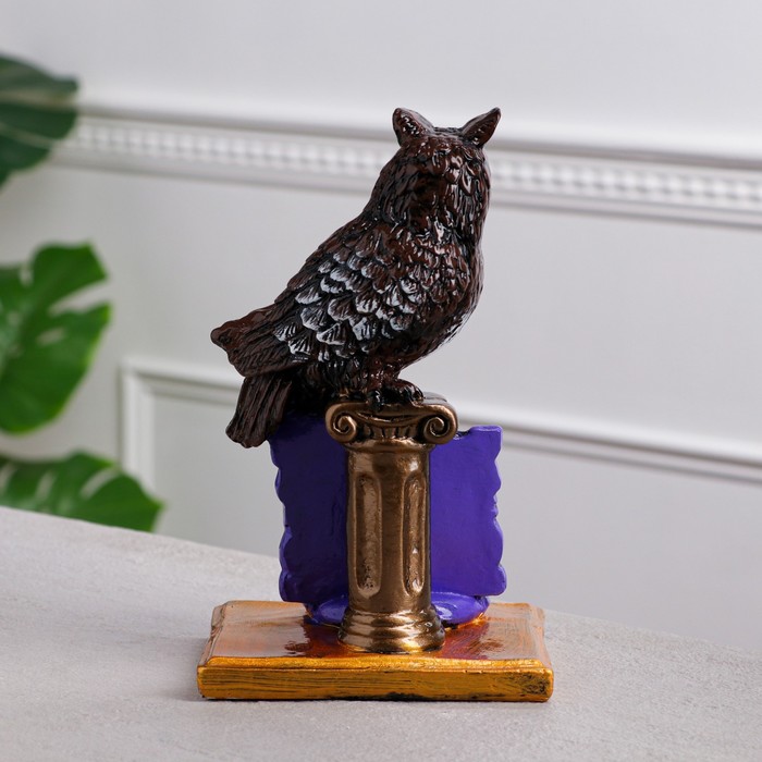 Сувенир "Сова на колонне", рисованная, микс