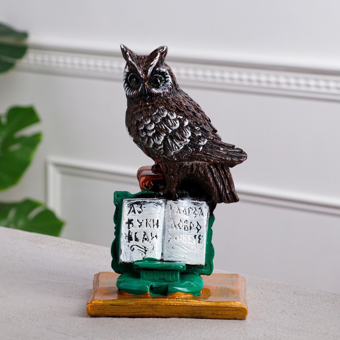 Сувенир "Сова на колонне", рисованная, микс