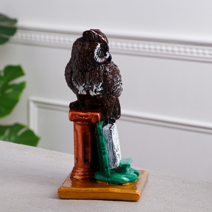 Сувенир "Сова на колонне", рисованная, микс