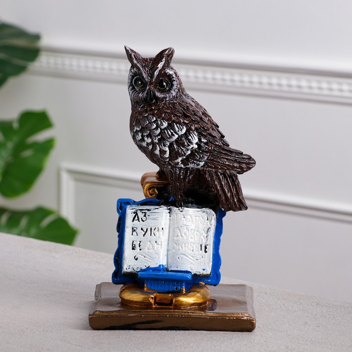 Сувенир "Сова на колонне", рисованная, микс