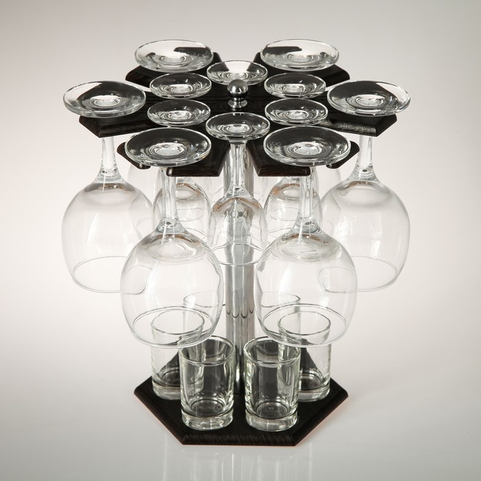 Мини-бар 18 предметов вино Карусель гладье, темный 240/55/50 мл