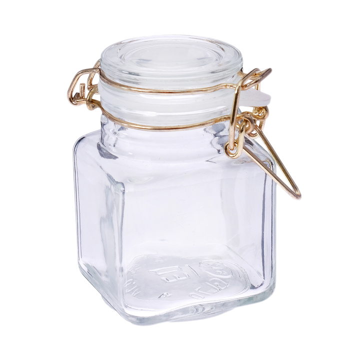 Банка с крышкой 100 мл, цвет золото