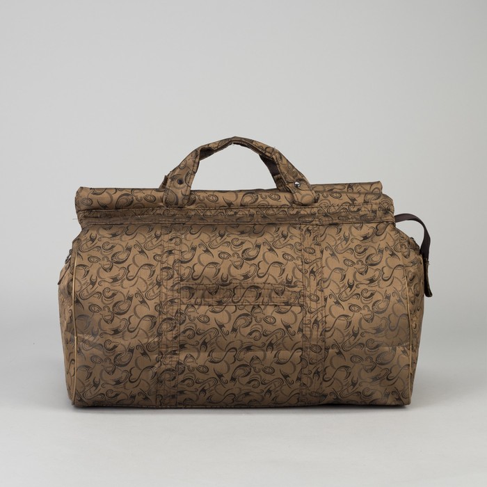 Сумка дорожная, 1 отдел на молнии, наружный карман, цвет коричневый