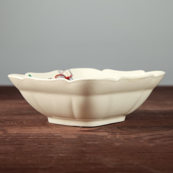 Салатник 270 мл "Квадратный", обезьянки, деколь