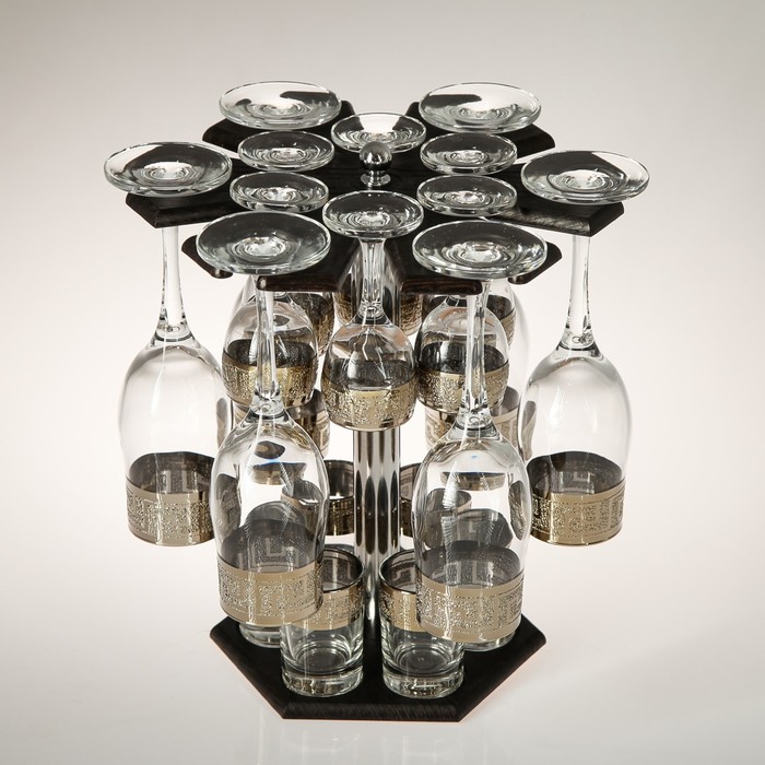 Мини-бар 18 предметов шампанское Карусель кристалл, темный 200/55/50 мл