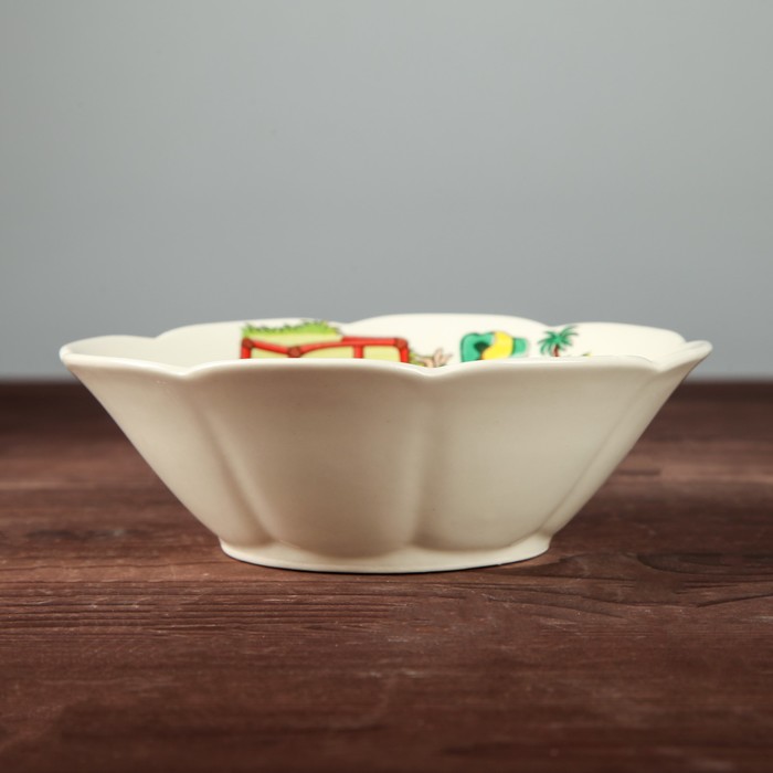 Салатник 300 мл "Ромашка", обезьянки, деколь