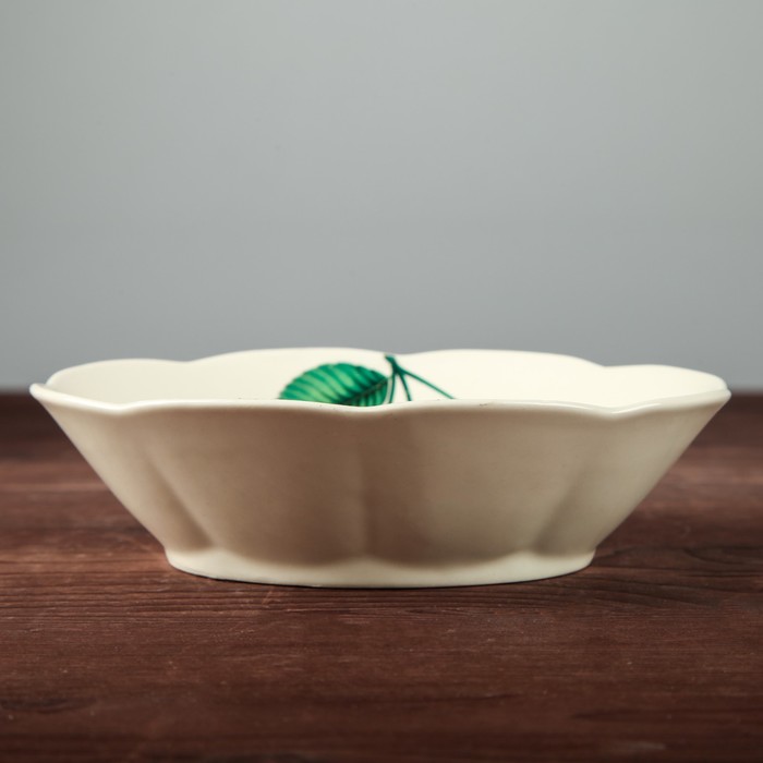 Салатник 0,35 л "Ладья" средний, вишня, деколь