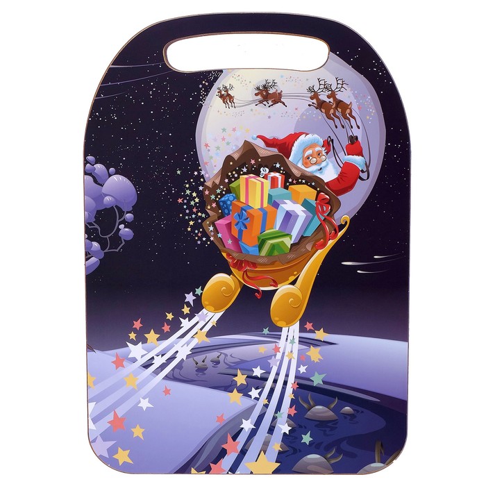 Доска разделочная "Дед Мороз с подарками", Новый год 2019