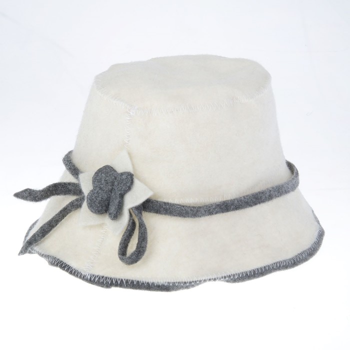 Банная шапка женская с аппликацией ПРОМО