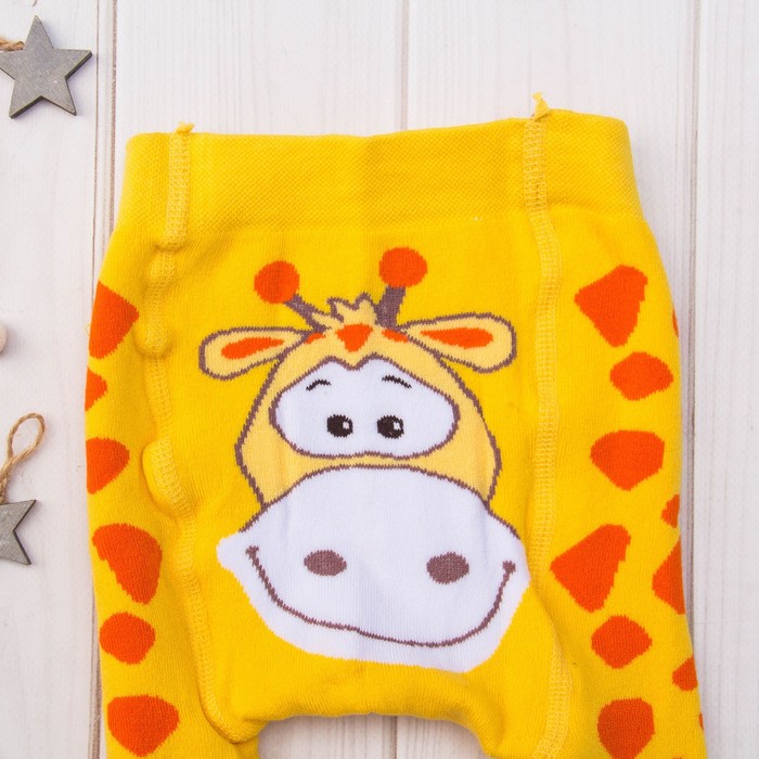 Колготки детские махровые BABY 3265-853 цвет ярко-жёлтый, рост 74-80