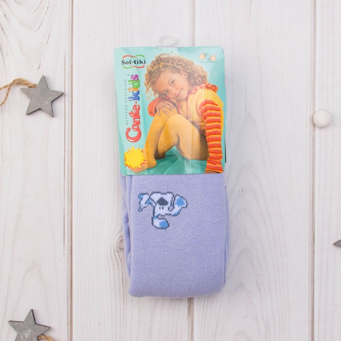 Колготки детские махровые SOF-TIKI 7С-38СП-193 цвет бледно-фиолетовый, рост 62-74