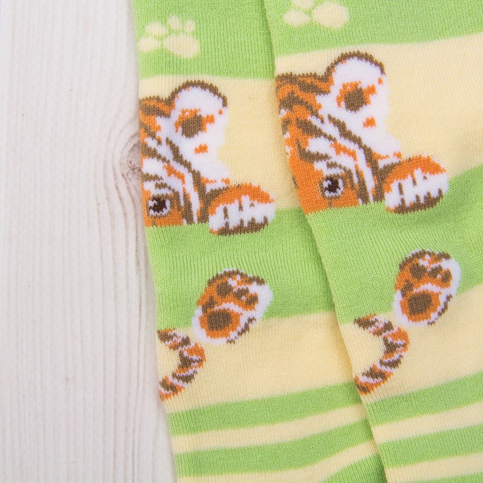 Колготки детские махровые SOF-TIKI 7С-38СП-187 цвет светло-зеленый, рост 80-86
