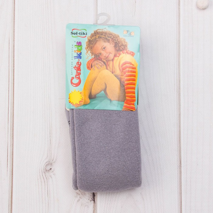 Колготки детские махровые SOF-TIKI 7С-38СП-398 цвет серый, рост 92-98
