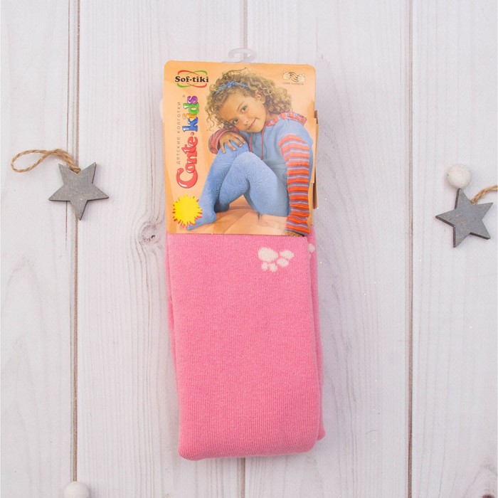 Колготки детские махровые SOF-TIKI 7С-38СП-187цвет светло-розовый, рост 80-86