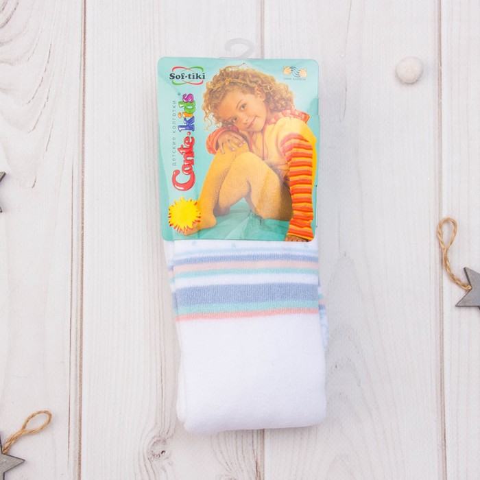 Колготки детские махровые SOF-TIKI 7С-38СП-235 цвет белый, рост 62-74