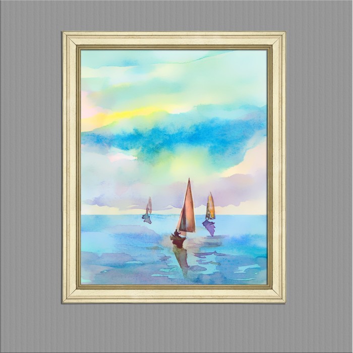 Картина в раме "Регата", 40х50см