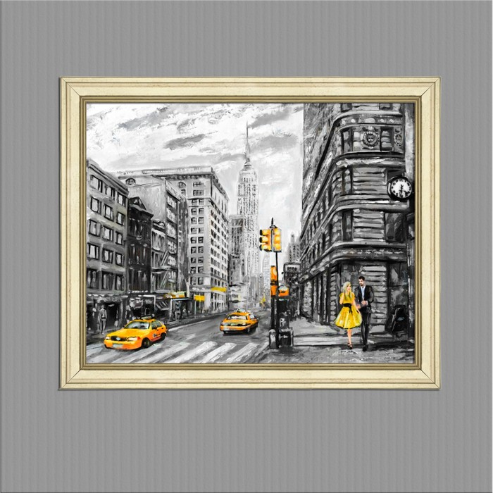 Картина в раме "Прогулка по Нью-Йорку", 40х50см