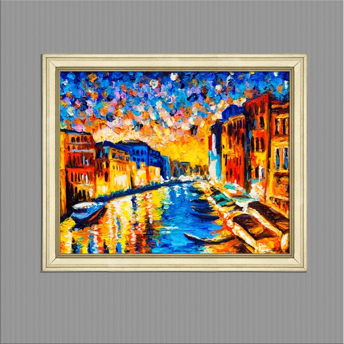 Картина в раме "Венецианский канал на закате", 40х50см