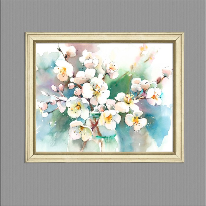 Картина в раме "Цветущая яблоня", 40х50см