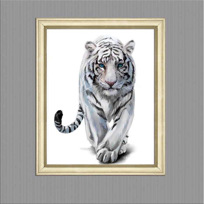Картина в раме "Крадущийся тигр", 40х50см