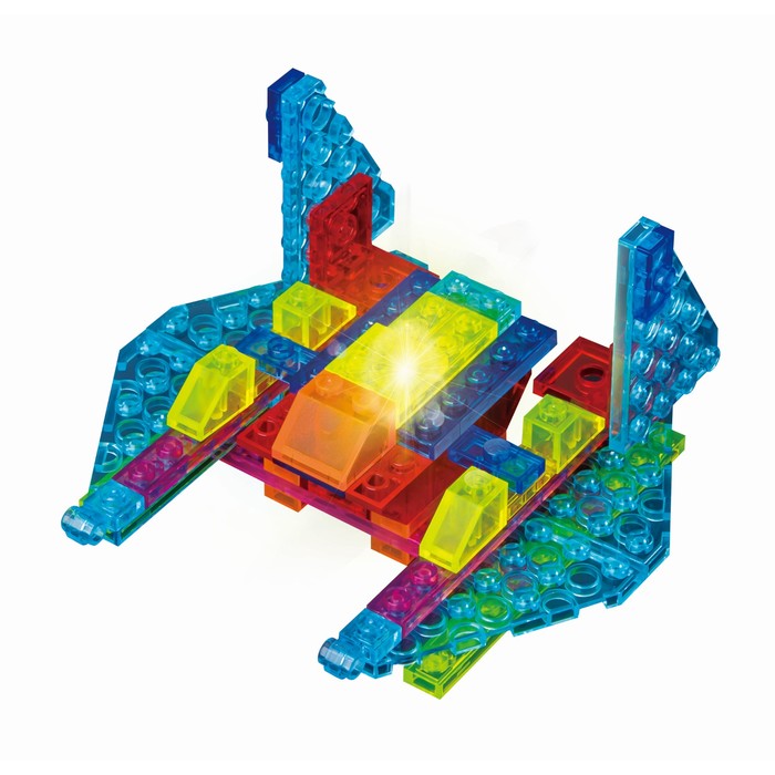 Светящийся конструктор Crystaland «Космический бомбардировщик», 4 в 1, 67 деталей