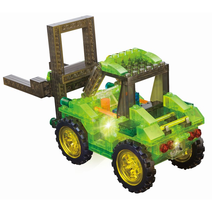 Светящийся конструктор Crystaland «Трактор-погрузчик», 188 деталей