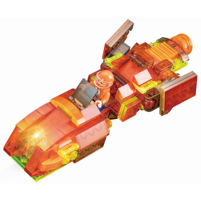 Светящийся конструктор Crystaland « Космический корабль», 3 в 1, 170 деталей