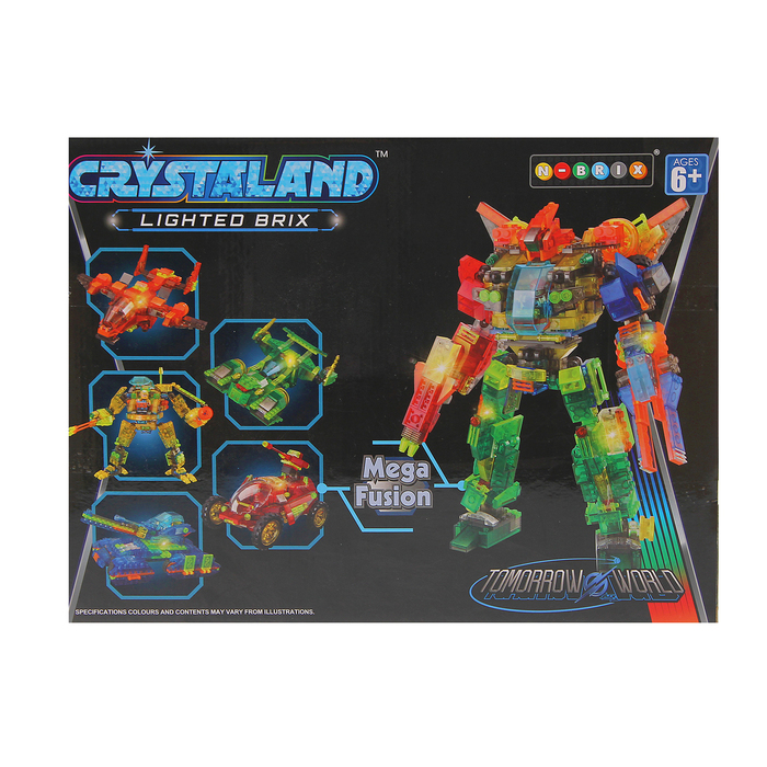 Светящийся конструктор Crystaland « Космический корабль», 3 в 1, 170 деталей