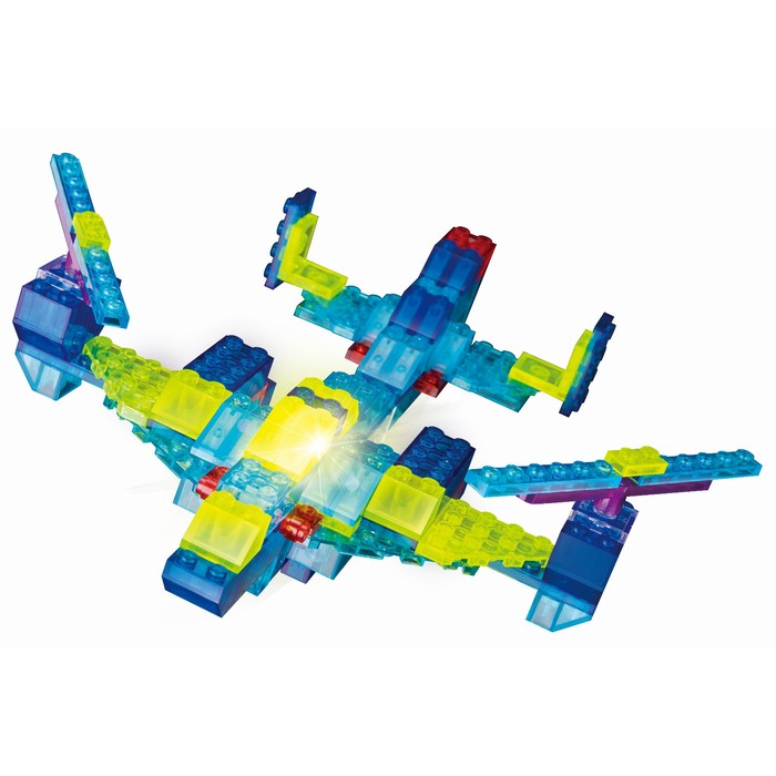 Светящийся конструктор Crystaland «Вертолёт», 8 в 1, 153 детали