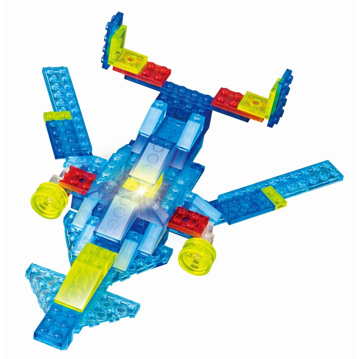 Светящийся конструктор Crystaland «Вертолёт», 8 в 1, 153 детали