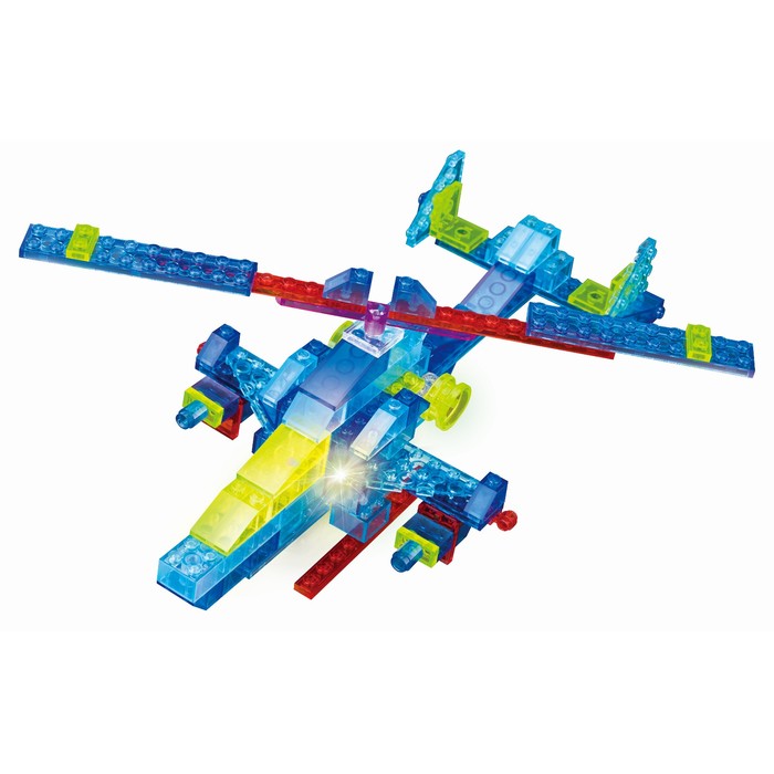 Светящийся конструктор Crystaland «Вертолёт», 8 в 1, 153 детали
