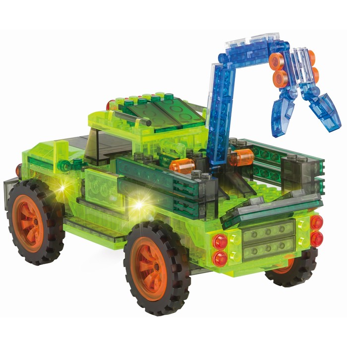Светящийся конструктор Crystaland «Грузовик-эвакуатор», 230 деталей