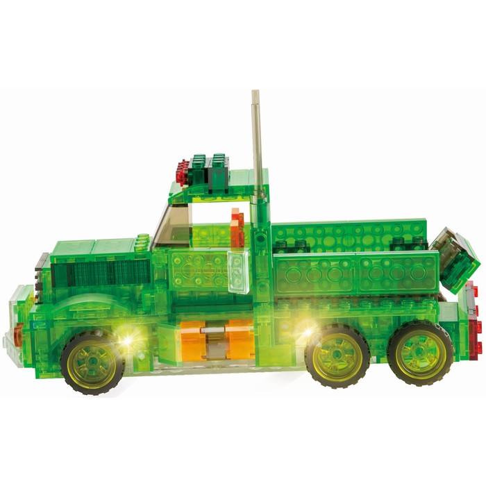 Светящийся конструктор Crystaland «Грузовик-тягач», 197 деталей