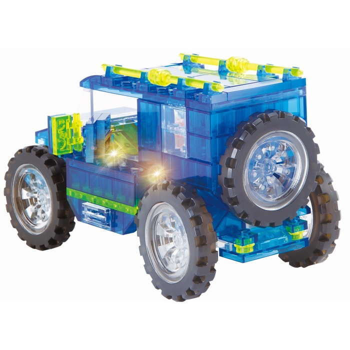 Светящийся конструктор Crystaland «Джип», 138 деталей